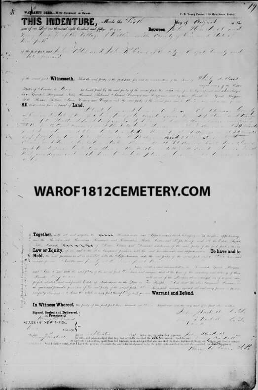 1851 Bliss Evans deed